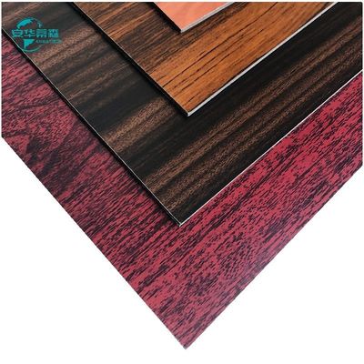 2440 mm Houtgraan Aluminium Composite Panel Buitenwandbekleding Panelen 2 mm 3 mm