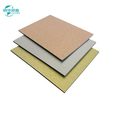 A3003-serie Alucobond geborstelde aluminiumcomposite plaat buitenwandbekleding